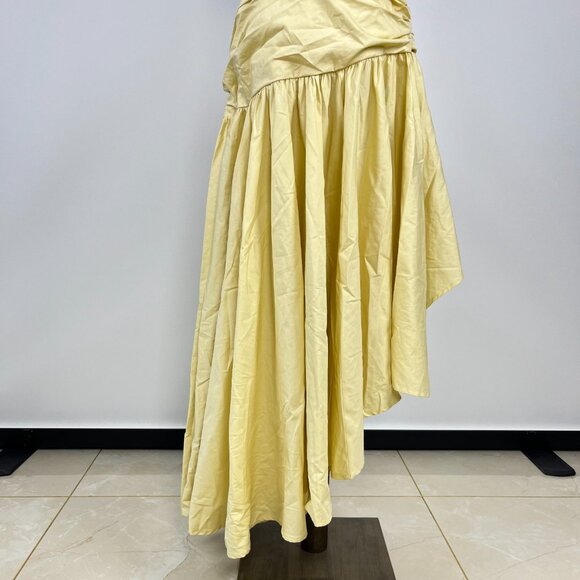 NWOT Farm Rio Cotton Asymmetric Irregular Pleated Midi Dress XS Hollowed Waist - Picture 7 of 12